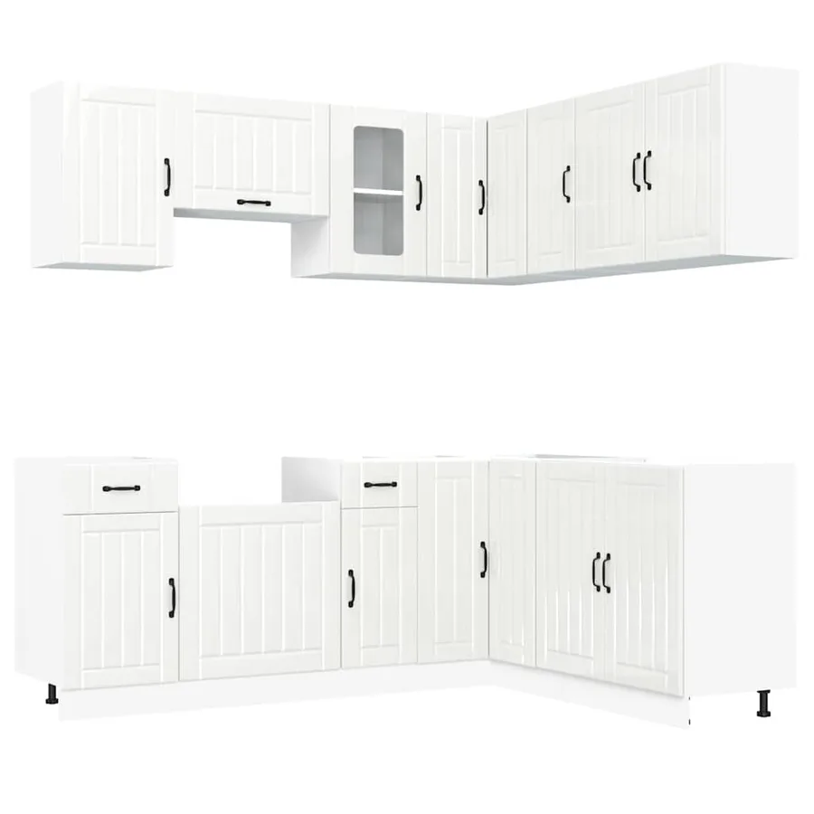Ensemble d'armoires de cuisine 11 pcs Lucca bois d'ingénierie - 2