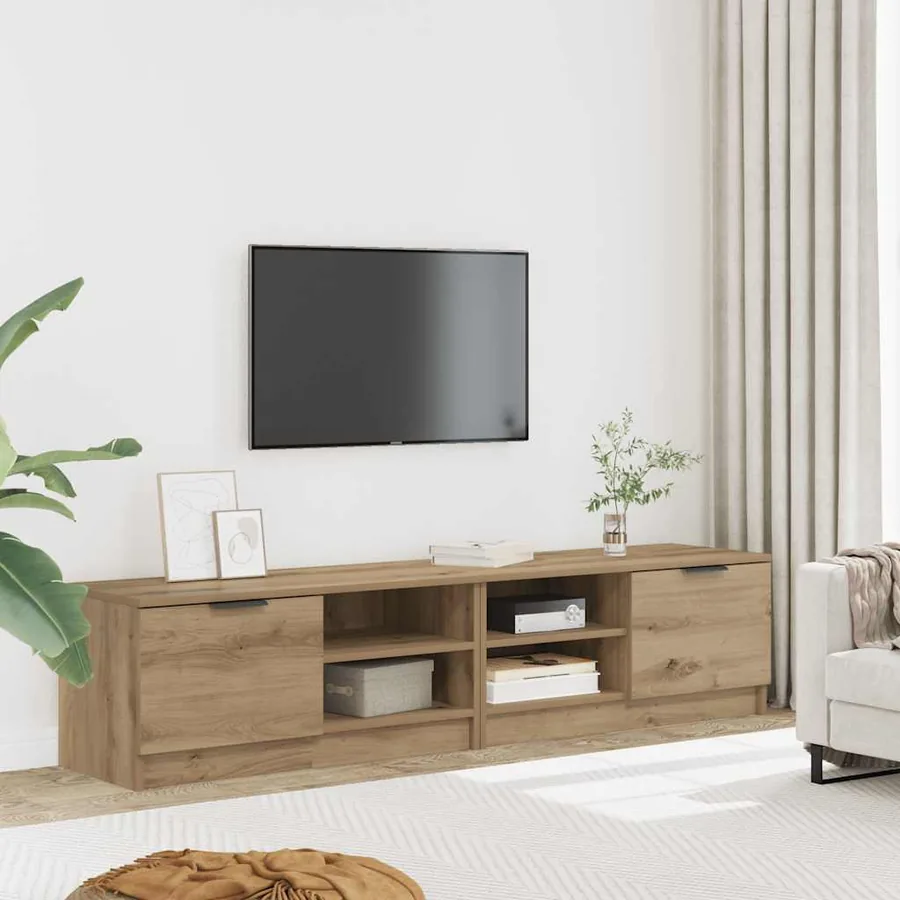 Meubles TV 2 pcs chêne artisanal 80x35x36,5cm bois d'ingénierie