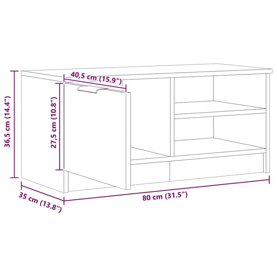 Meubles TV 2 pcs chêne artisanal 80x35x36,5cm bois d'ingénierie - 17