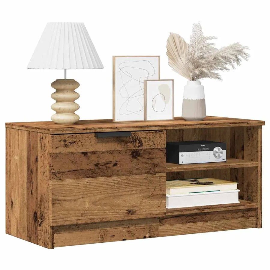 Meubles TV 2 pcs vieux bois 80x35x36,5 cm bois d'ingénierie