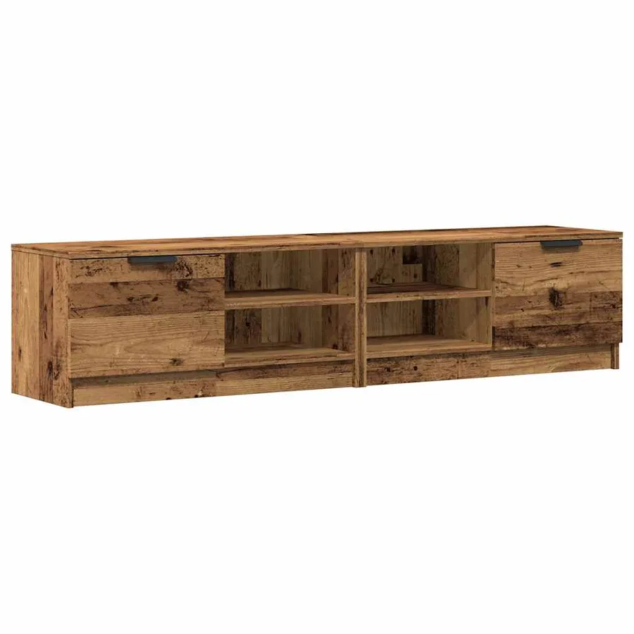 Meubles TV 2 pcs vieux bois 80x35x36,5 cm bois d'ingénierie - 2