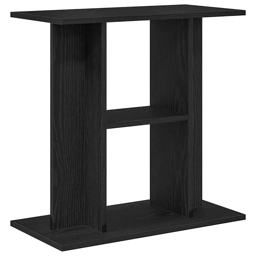 Support d'aquarium en chêne noir 60 x 30 x 60 cm Bois d'ingénierie - 2
