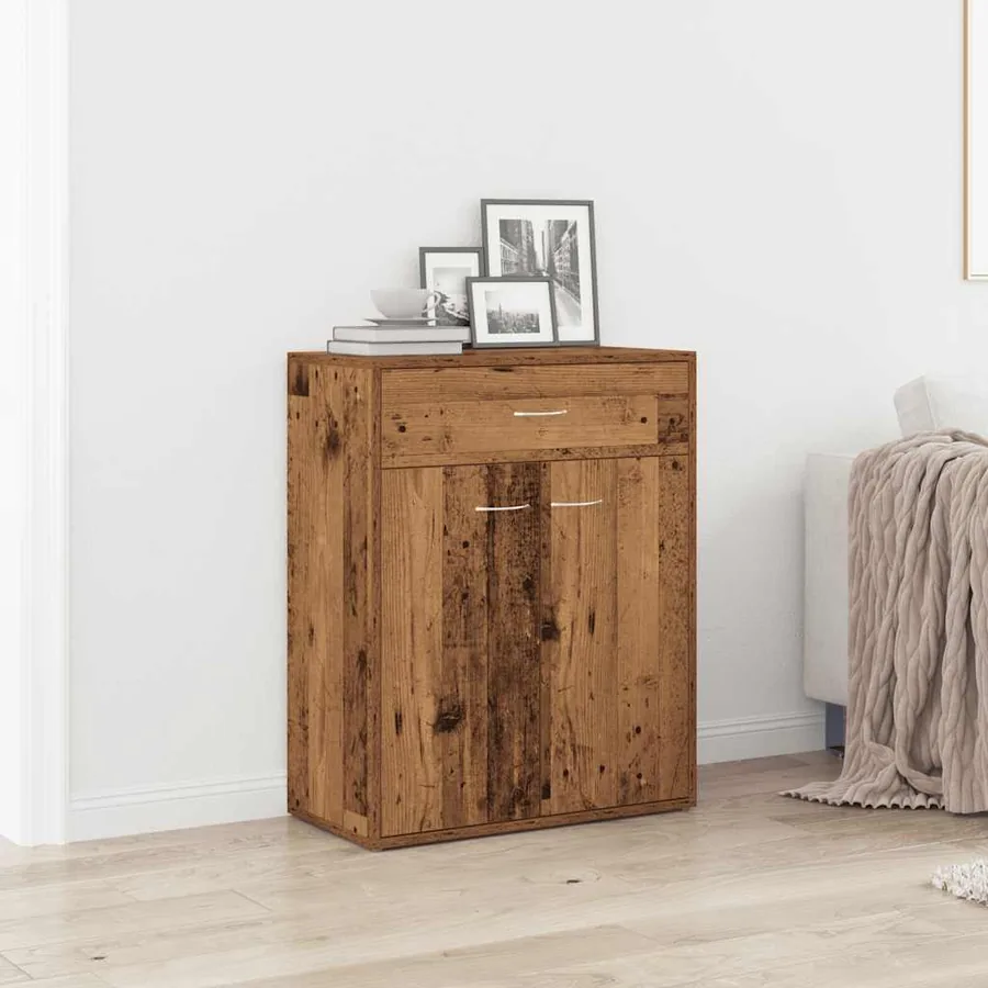 Buffet vieux bois 60x30x75 cm bois d'ingénierie