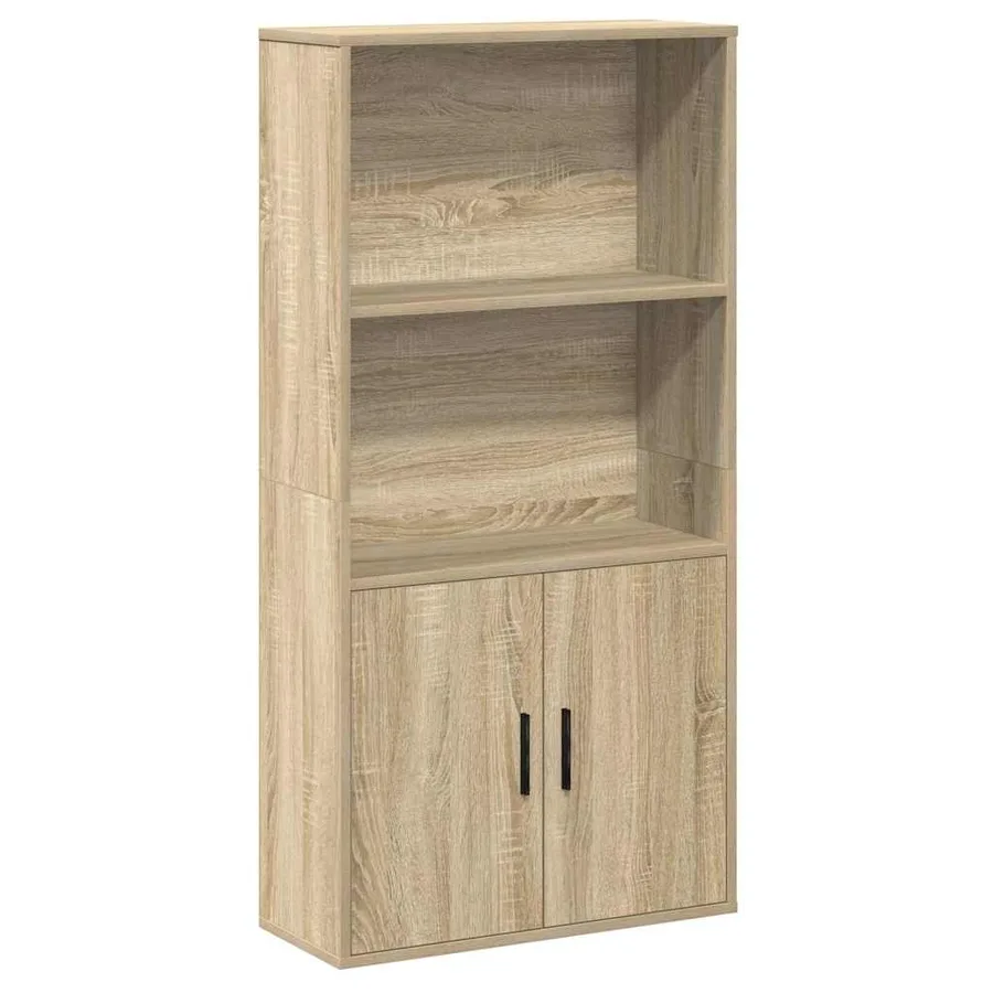 Bibliothèque chêne sonoma 60x24x120 cm bois d'ingénierie - 2