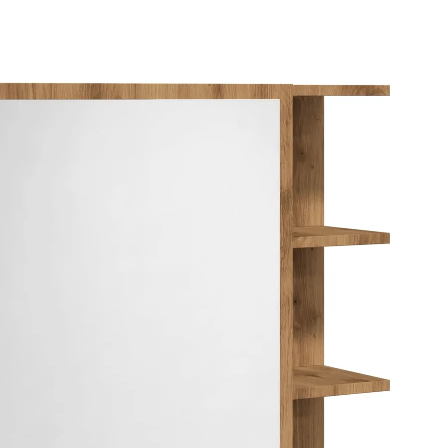 Armoire à miroir salle de bain chêne artisanal 62,5x20,5x64 cm - 10