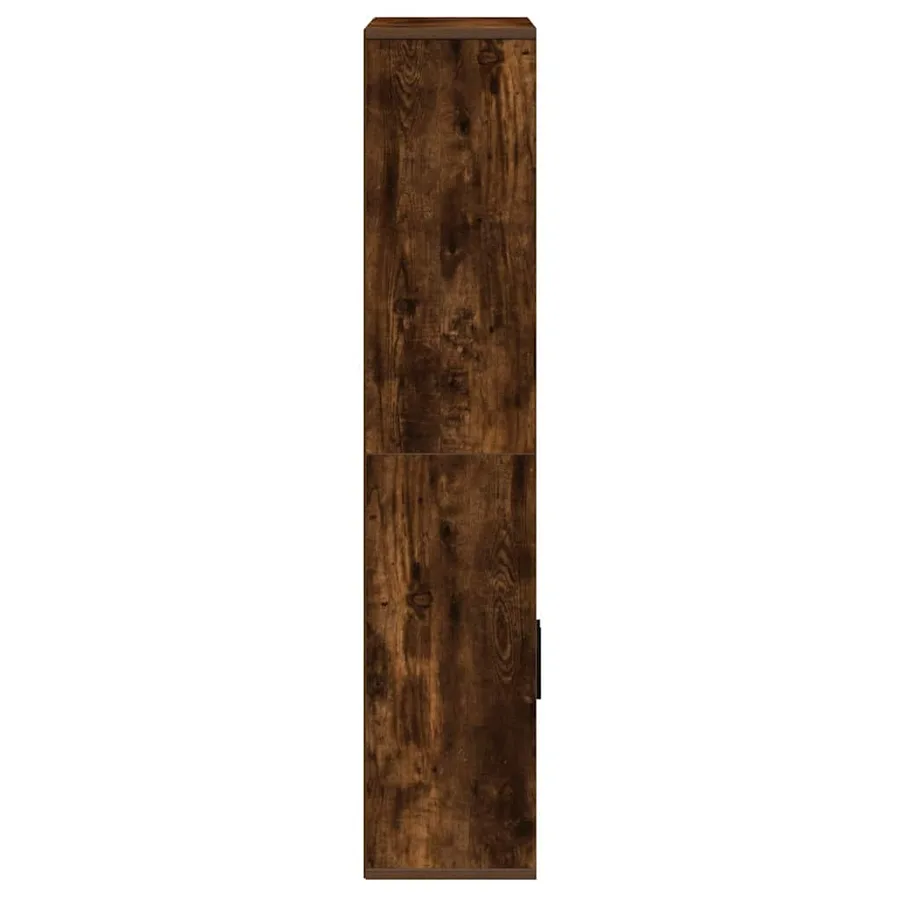 Bibliothèque chêne fumé 60x24x120 cm bois d'ingénierie - 5