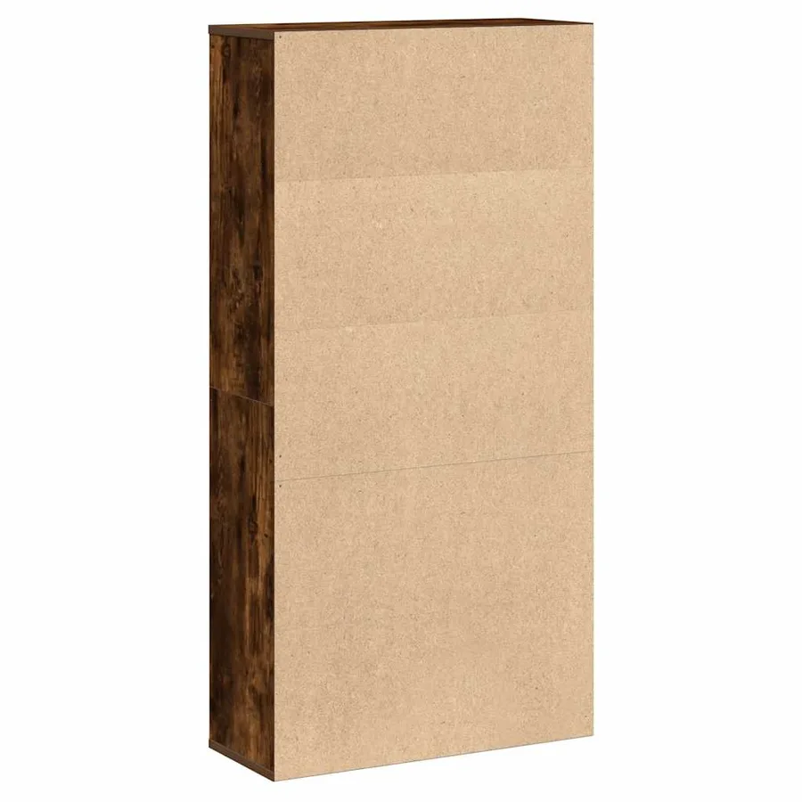 Bibliothèque chêne fumé 60x24x120 cm bois d'ingénierie - 6