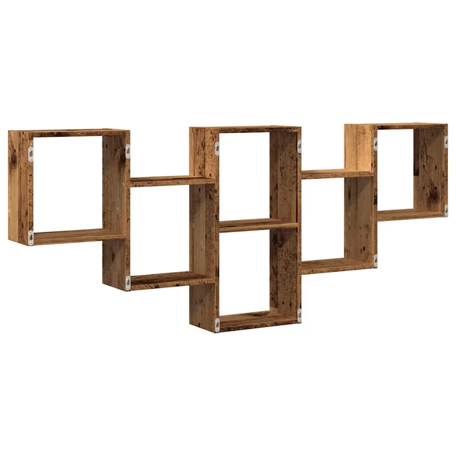 Étagère murale vieux bois 159x18x66 cm bois d'ingénierie - 6