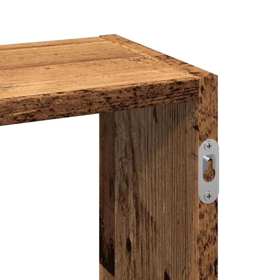 Étagère murale vieux bois 159x18x66 cm bois d'ingénierie - 8