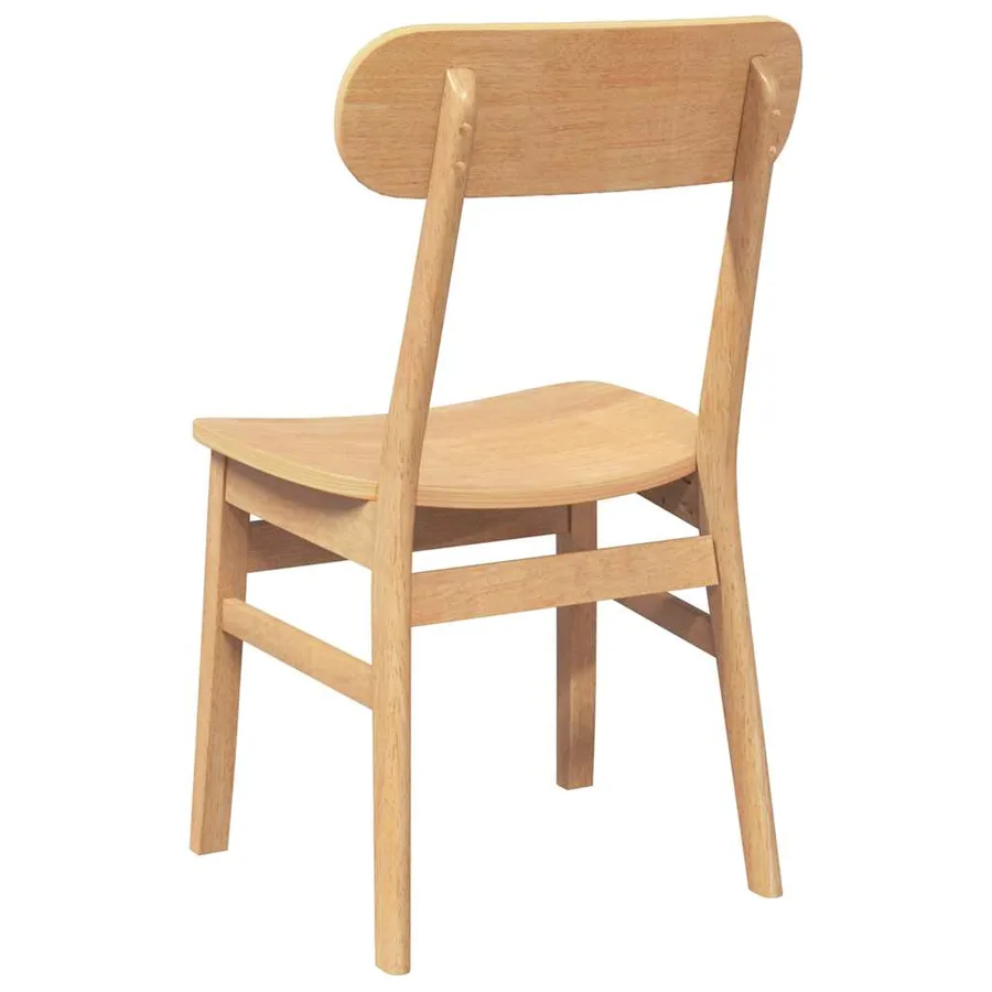 Chaises à manger 2 pcs bois massif caoutchouc - 7
