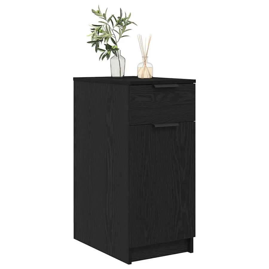 Cabinet de Bureau Chêne noir 33 x 50 x 75 cm Bois d'ingénierie - 3
