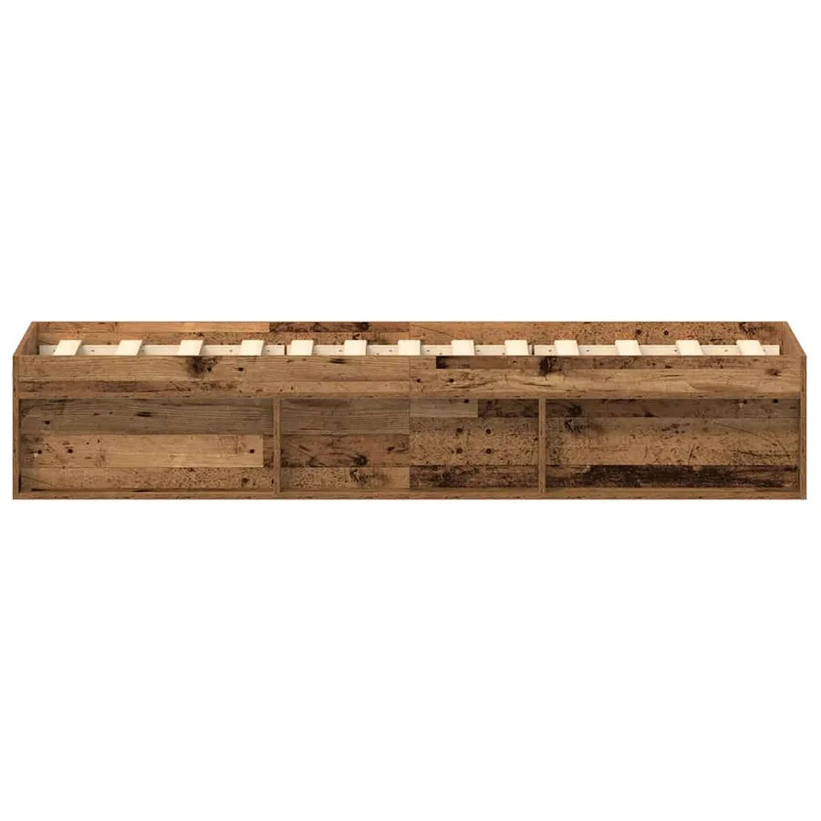 Cadre de lit sans matelas bois ancien 75 x 190 cm bois d'ingénierie - 6