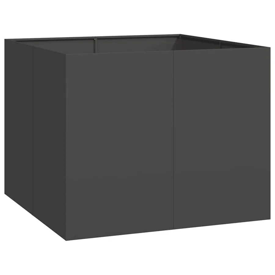 Jardinière noir 100x100x80 cm acier - 2