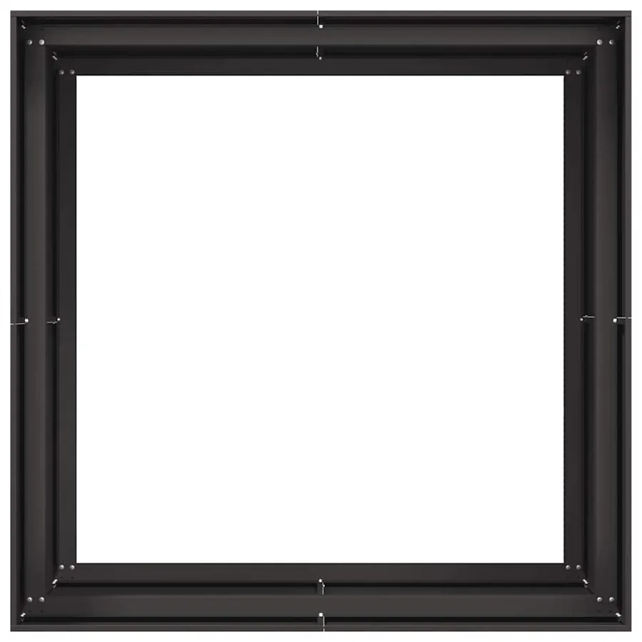 Jardinière noir 100x100x80 cm acier - 5