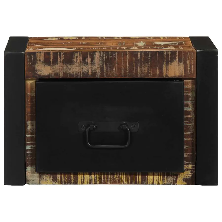 Tables de chevet 2 pcs multicolore 40x35x25cm bois récupération - 6