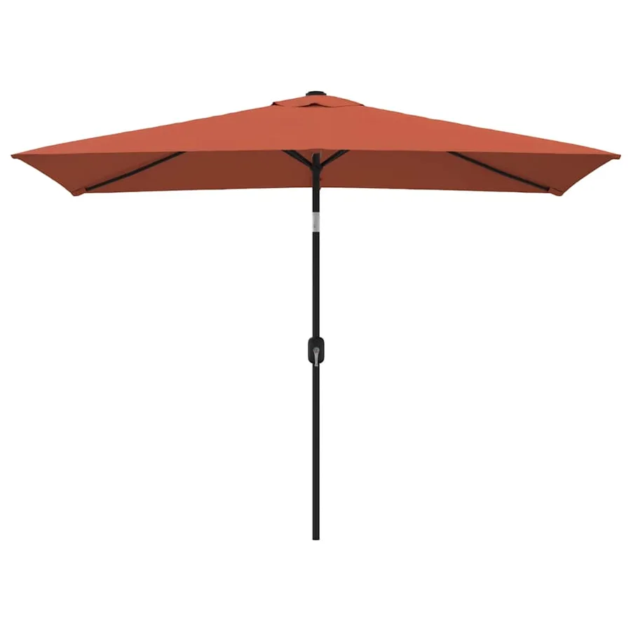 Parasol d'extérieur avec mât en métal 300x200 cm terre cuite - 2