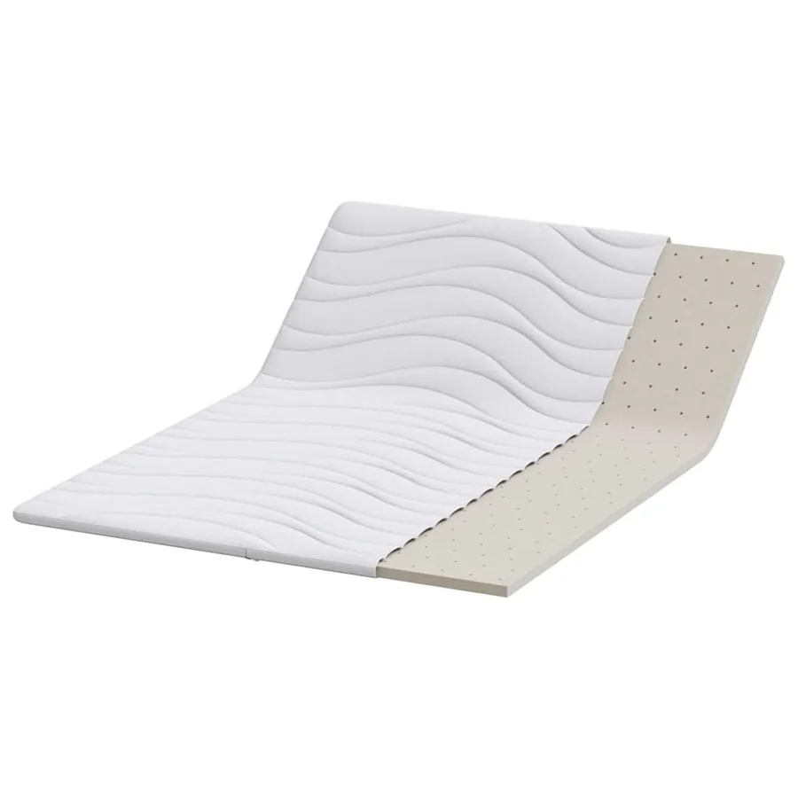 Surmatelas Blanc 140 x 200 cm Tissu en Tricot - 4