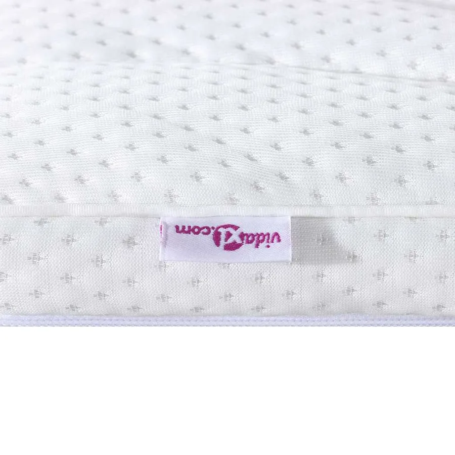 Surmatelas Blanc 140 x 200 cm Tissu en Tricot - 9