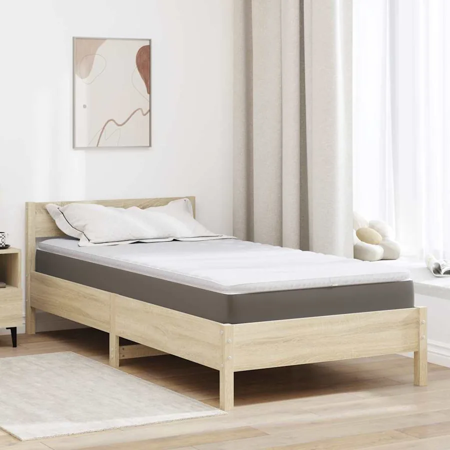 Surmatelas Blanc 120 x 200 cm Tissu en Tricot