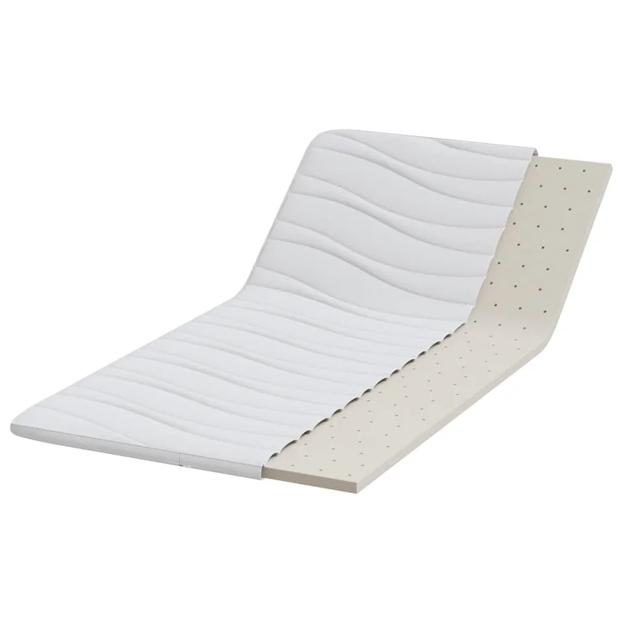 Surmatelas Blanc 120 x 200 cm Tissu en Tricot - 3