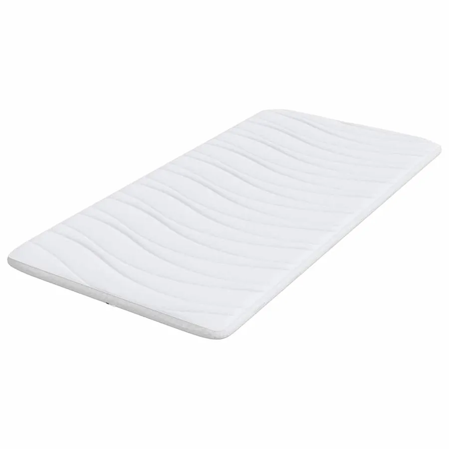 Surmatelas Blanc 120 x 200 cm Tissu en Tricot - 4