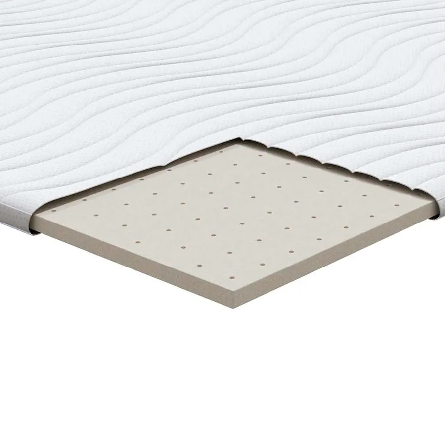 Surmatelas Blanc 120 x 200 cm Tissu en Tricot - 8