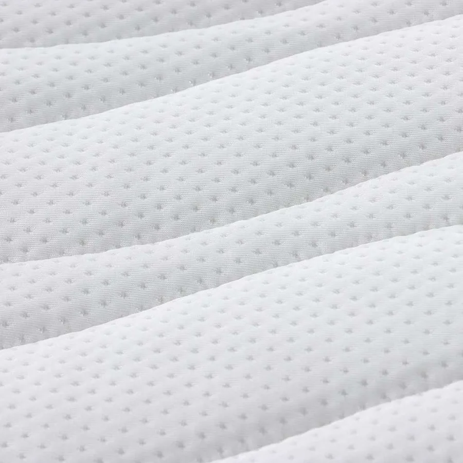 Surmatelas Blanc 120 x 200 cm Tissu en Tricot - 9