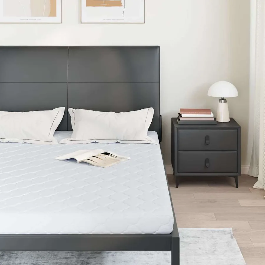 Matelas Blanc 160 x 200 cm Tissu jacquard - 3