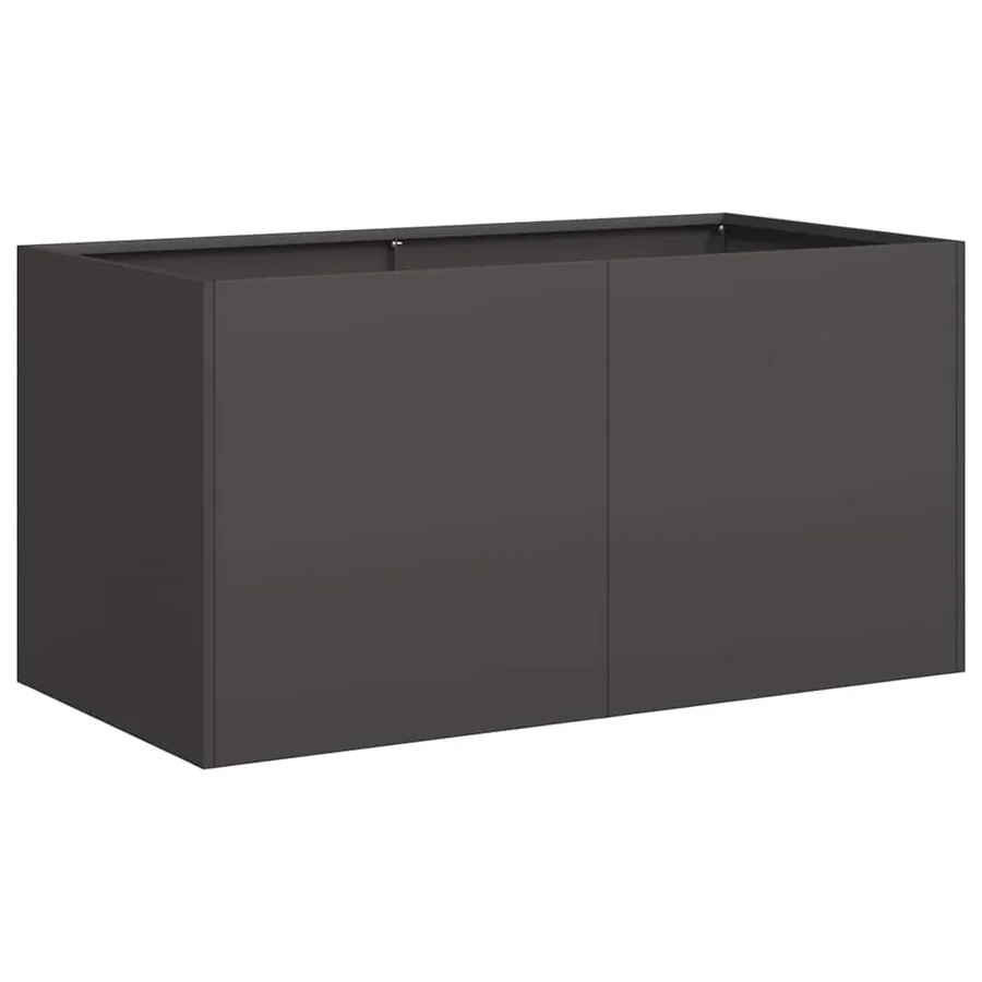 Jardinière noir 80x40x40 cm acier laminé à froid - 2