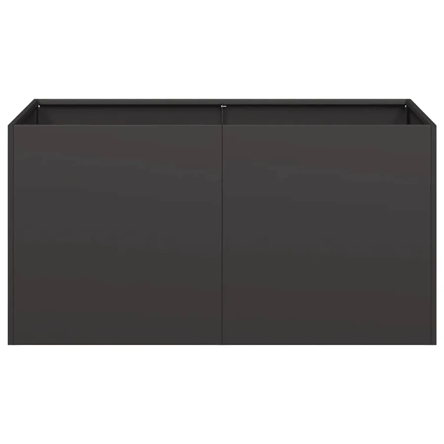 Jardinière noir 80x40x40 cm acier laminé à froid - 4