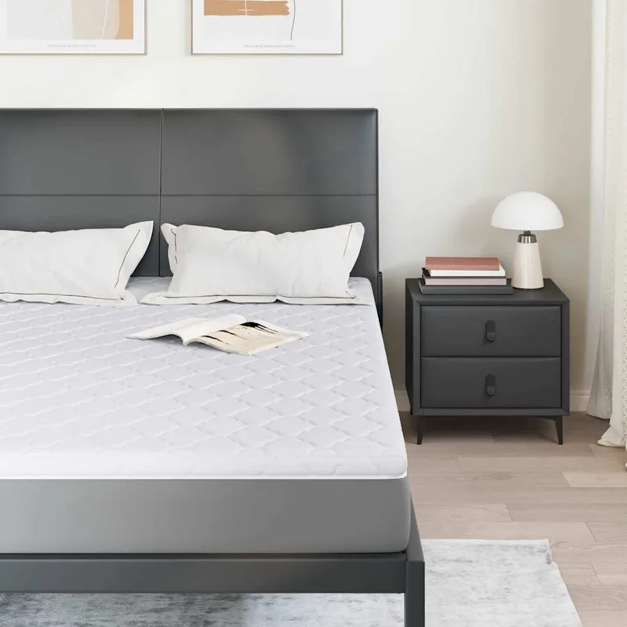 Surmatelas en Coco Blanc 160 x 200 cm Tissu jacquard - 3