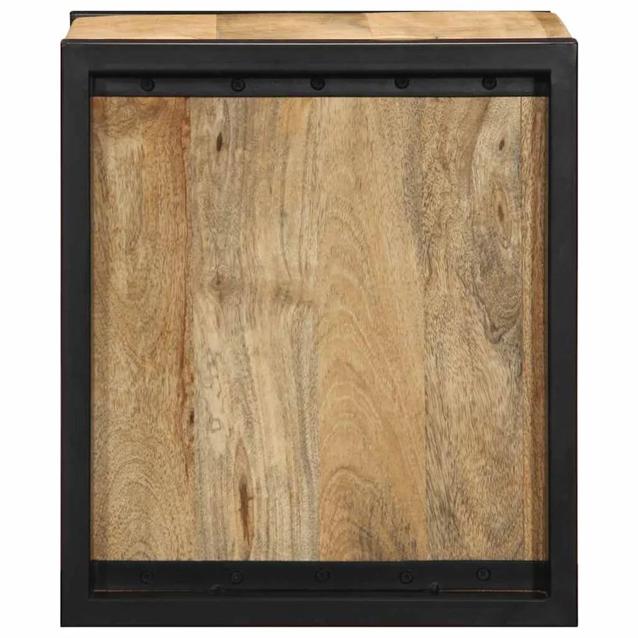 Table de chevet 40x35x40 cm bois massif de manguier brut - 5