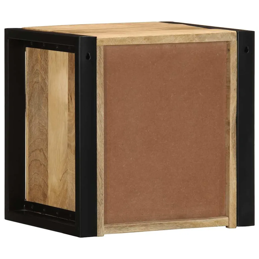 Table de chevet 40x35x40 cm bois massif de manguier brut - 6