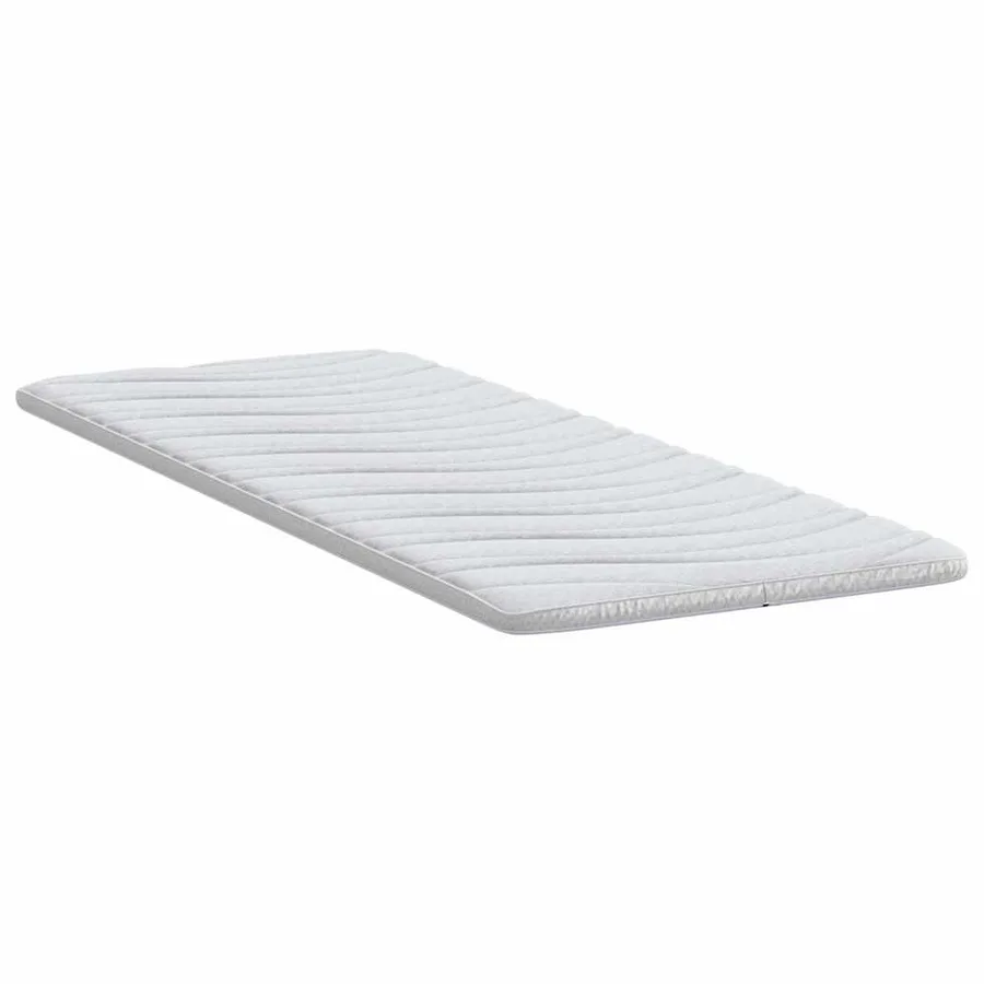 Surmatelas Blanc 70 x 200 cm Tissu en Tricot - 5