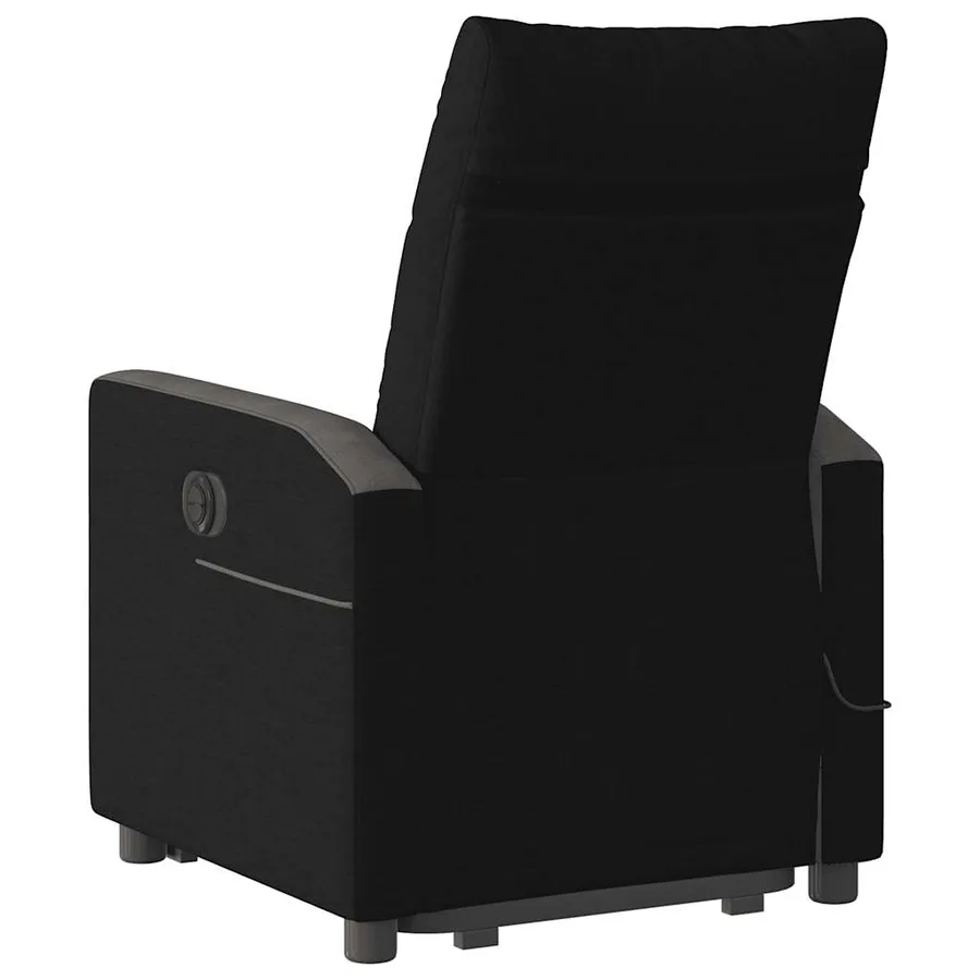Fauteuil de massage inclinable Noir Tissu - 7