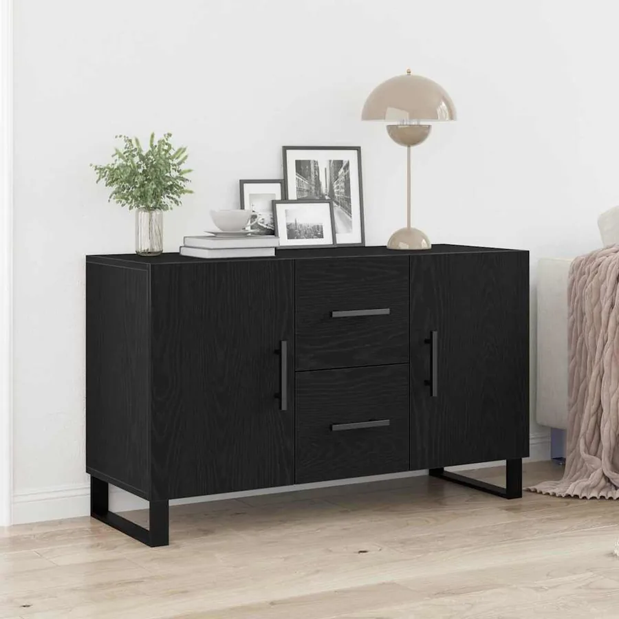 Buffet Chêne noir 100 x 36 x 60 cm Bois d'ingénierie