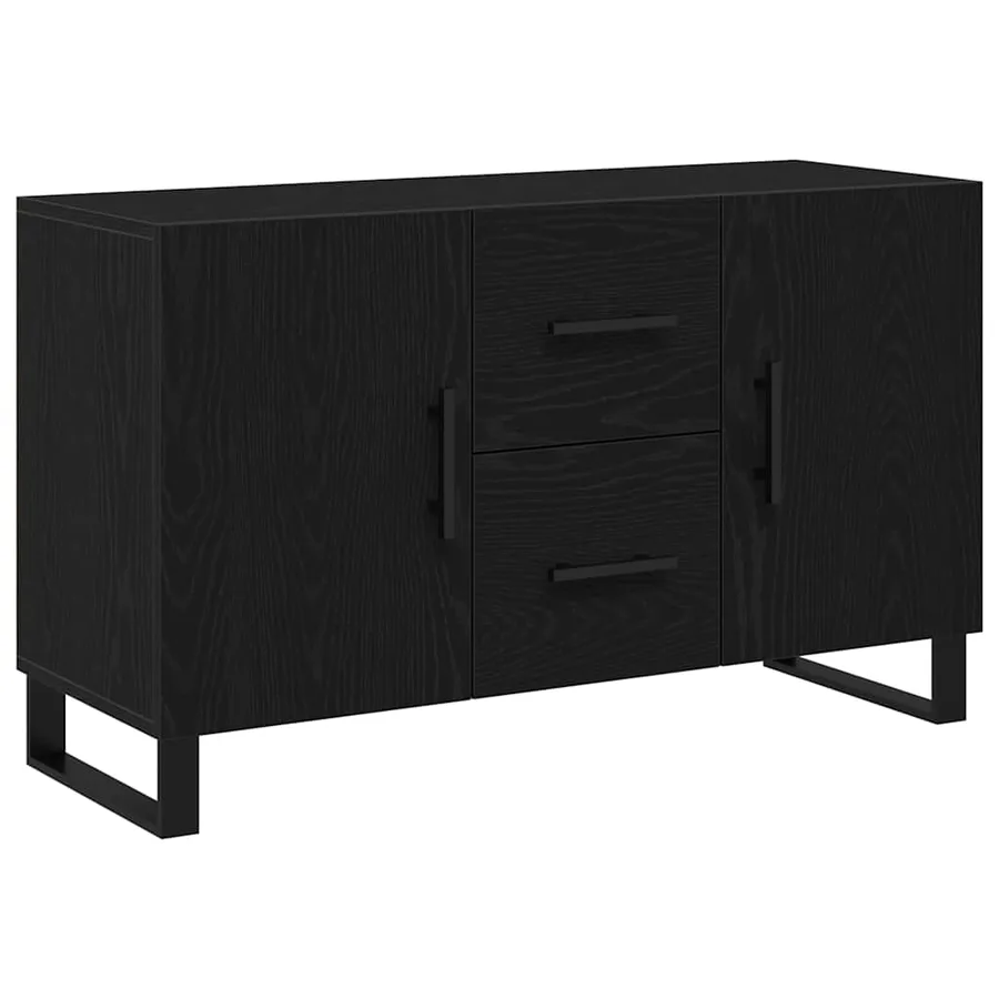 Buffet Chêne noir 100 x 36 x 60 cm Bois d'ingénierie - 2