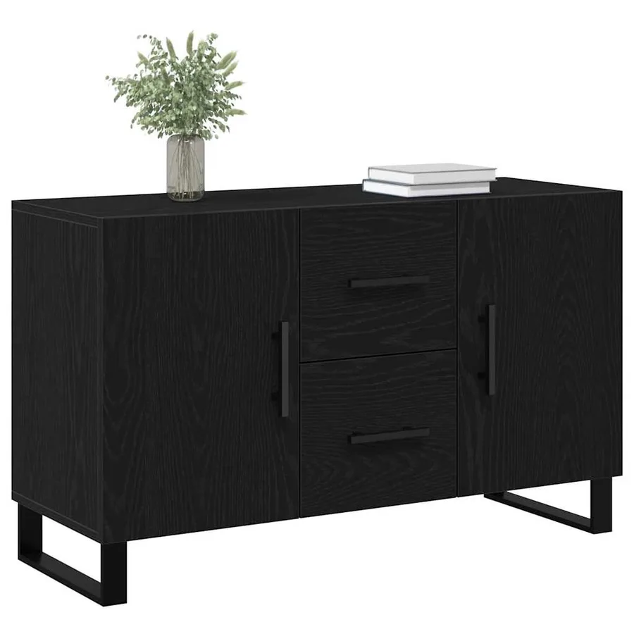 Buffet Chêne noir 100 x 36 x 60 cm Bois d'ingénierie - 3