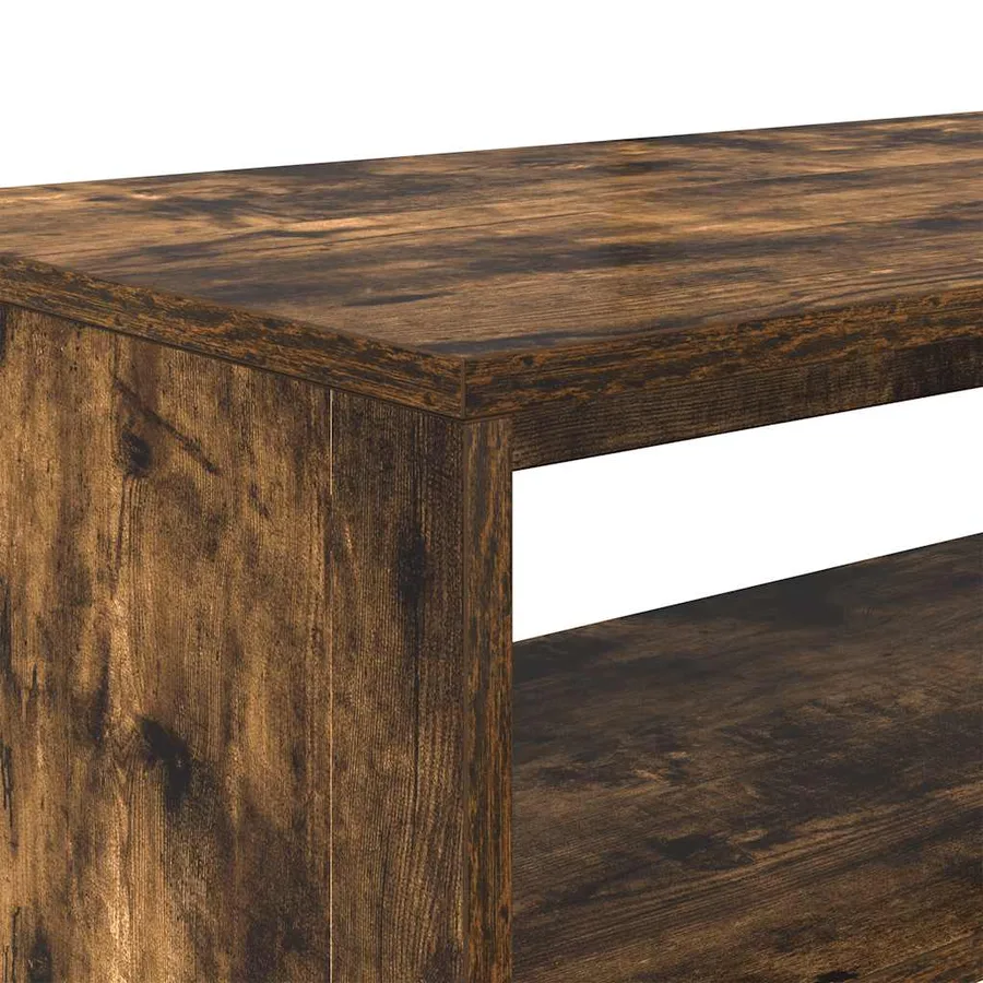 Meuble TV chêne fumé 80x40x40 cm bois d'ingénierie - 8