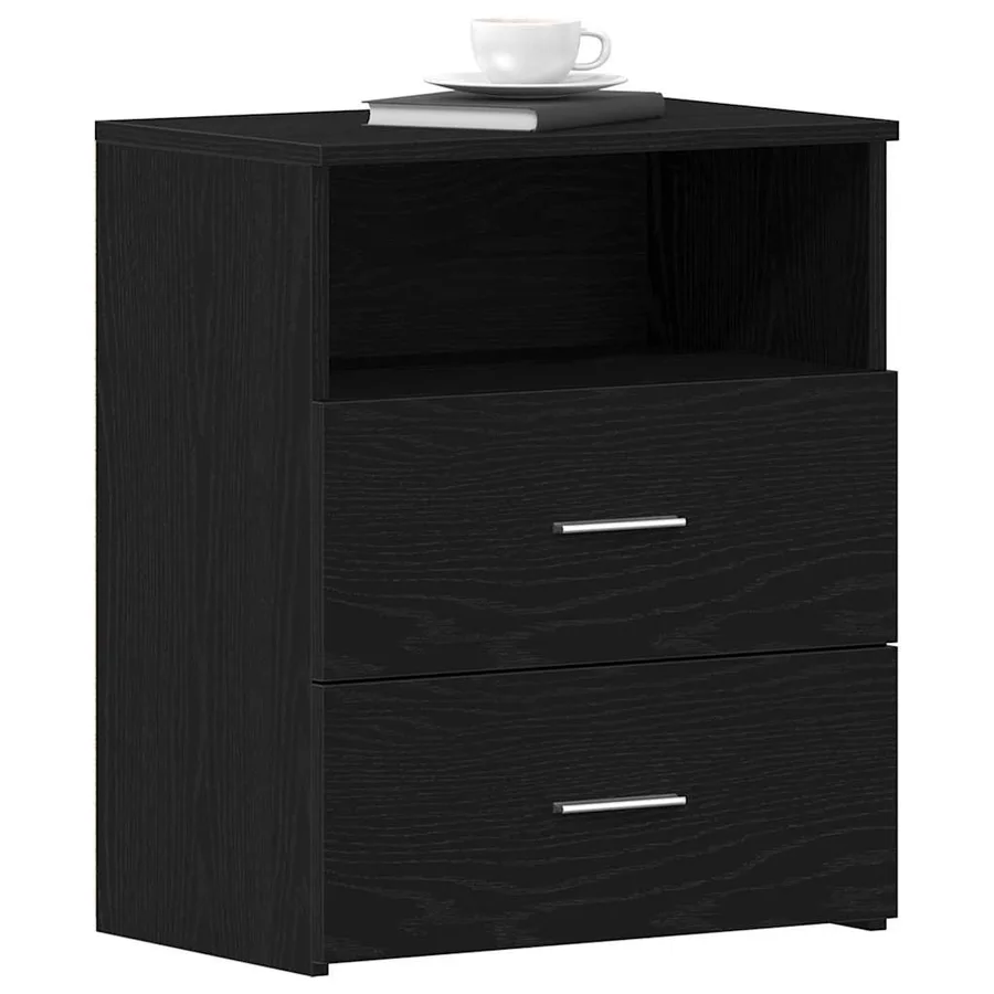 Table de nuit 2 pcs Chêne noir 50 x 32 x 60cm Bois d'ingénierie - 3