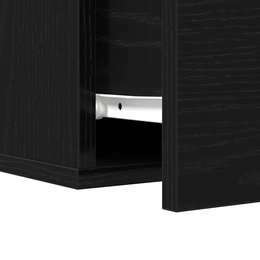 Cabinet de chevet Chêne noir 35 x 35 x 20 cm Bois d'ingénierie - 9