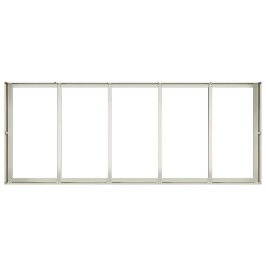 Jardinière blanc 200x80x40 cm acier - 5