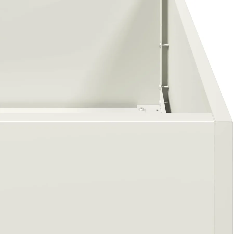 Jardinière blanc 200x80x40 cm acier - 7