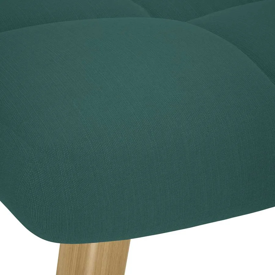 Chaise à bascule avec repose-pied Vert foncé Tissu - 8