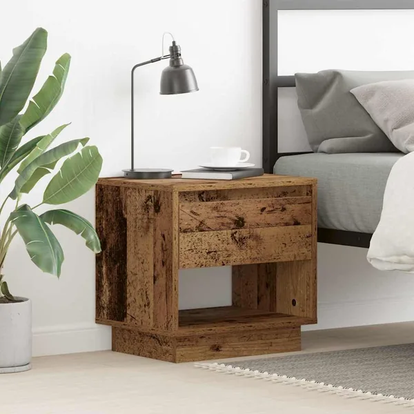 Table de nuit Bois ancien 45 x 34 x 44 cm Bois d'ingénierie
