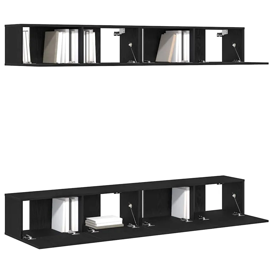 Ensemble meuble TV 4 pcs Chêne noir 100 x 30 x 30 cm - 3