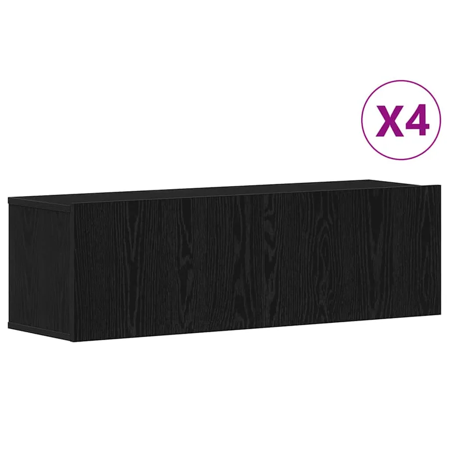 Ensemble meuble TV 4 pcs Chêne noir 100 x 30 x 30 cm - 4