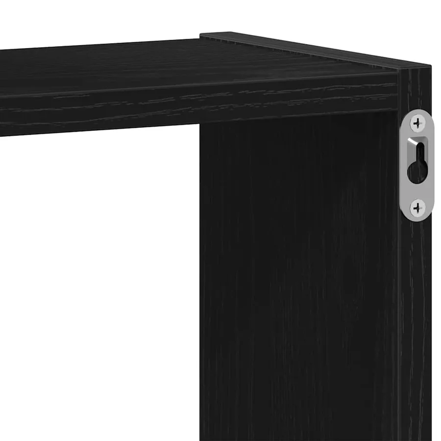 Étagères murales cubiques en chêne noir 68 x 15 x 68 cm bois d'ingénierie - 8