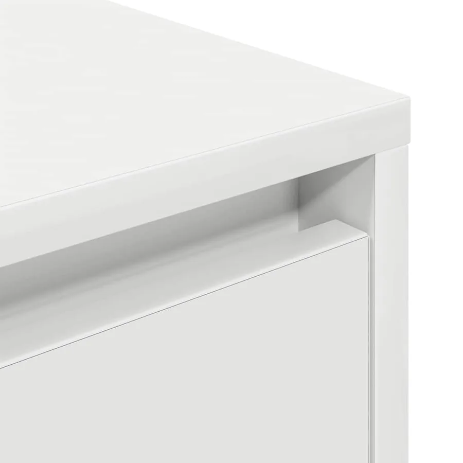 Table de chevet avec lumières LED blanc 38x34x65 cm - 12