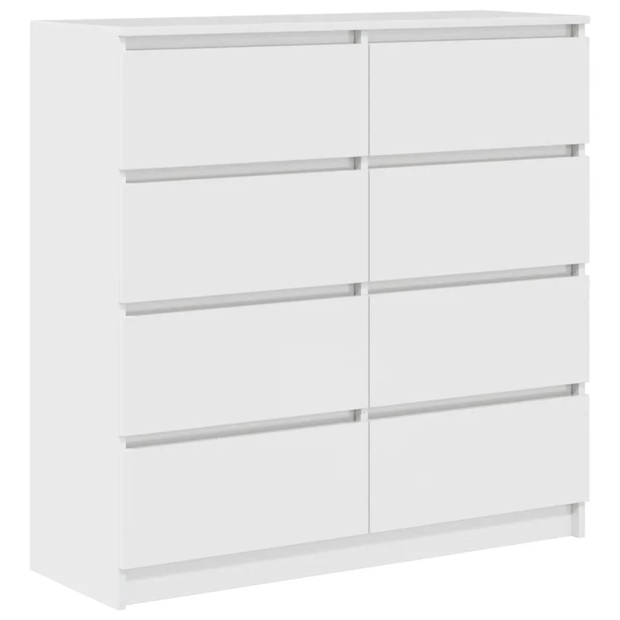 Buffet blanc 100x35x99 cm bois d'ingénierie - 2